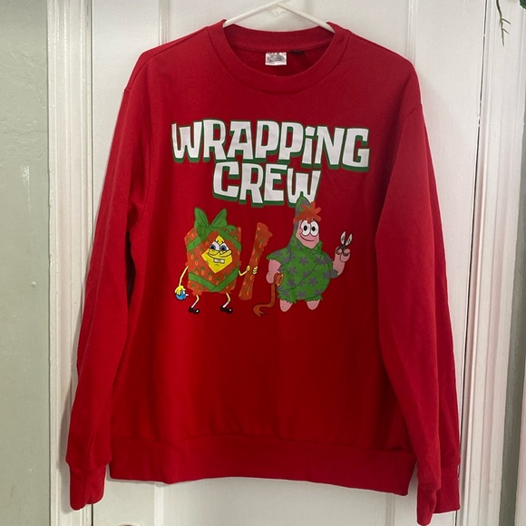 Other - SpongeBob SquarePants Christmas Wrapping Crew Sweater